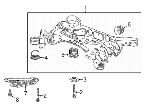 2021 Buick Envision Suspension Mounting - Rear Diagram
