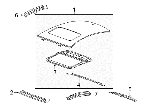 2017 Buick Regal Roof & Components Diagram
