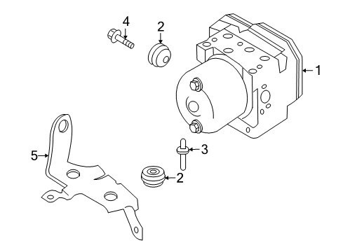 2010 Pontiac G3 ABS Components Diagram