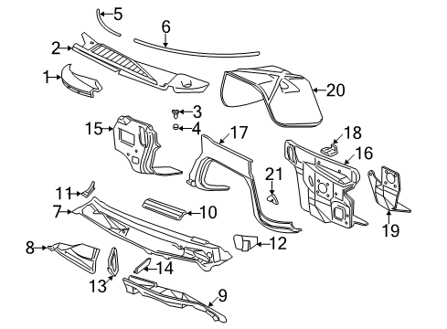 1999 Chevy Express 3500 Cowl Diagram