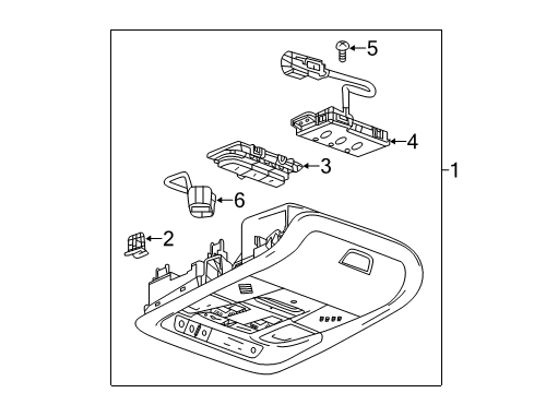 2023 GMC Terrain Overhead Console Diagram for 84868473