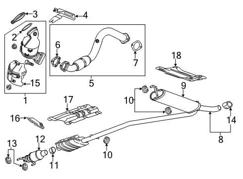 2019 Buick Encore Catalytic Converter Diagram for 25196720
