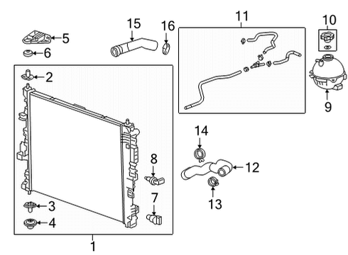 2023 Buick Envision Upper Hose Diagram for 84594927
