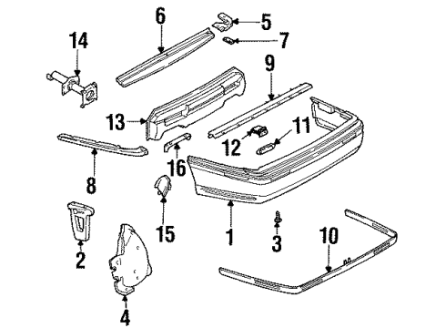 2002 Cadillac Eldorado Rear Bumper Diagram