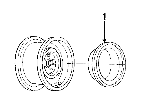 1994 GMC C3500 Wheels, Covers & Trim Diagram 3 - Thumbnail