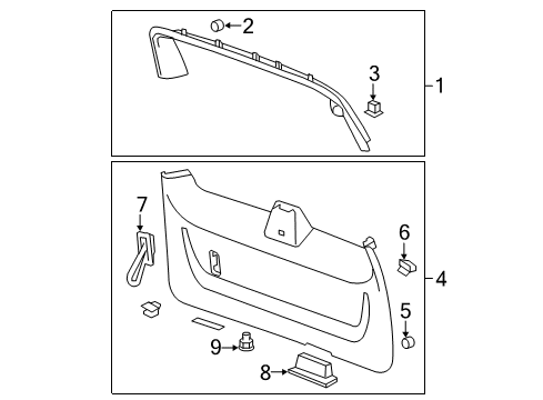 2010 GMC Yukon Pull Handle, Titanium Diagram for 15952901