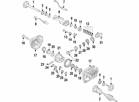 2010 Chevy Silverado 1500 Front Axle Shafts & Differential Diagram 1 - Thumbnail