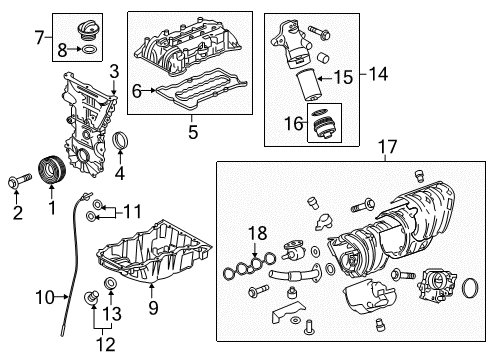 2018 Chevy Malibu Engine Parts & Mounts, Timing, Lubrication System Diagram 2 - Thumbnail