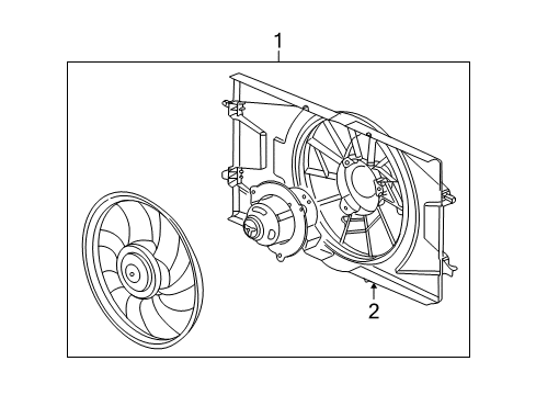 2004 Saturn Ion Cooling System, Radiator, Water Pump, Cooling Fan Diagram 5 - Thumbnail