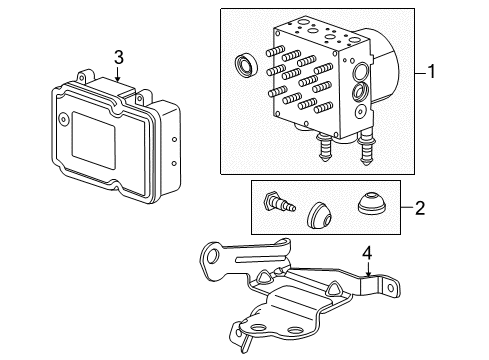 2011 GMC Terrain Mount Bracket Diagram for 15296901