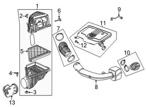 2024 Cadillac XT6 Air Intake Diagram