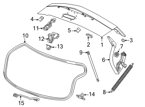2016 Cadillac XTS Trunk Lid Diagram