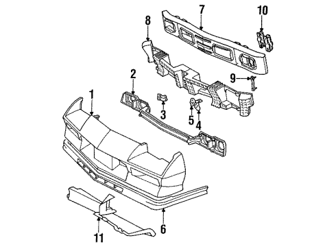 1987 Chevy Camaro Front Bumper Diagram