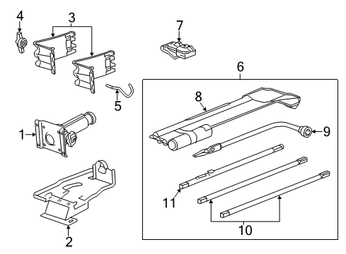 2016 Chevy Silverado 2500 HD Jack & Components Diagram