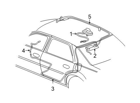 2004 Cadillac DeVille Antenna & Radio Diagram