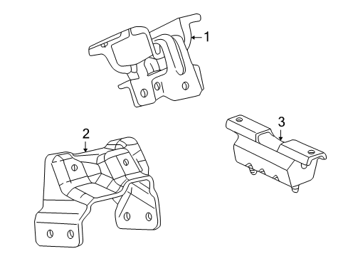 2006 Hummer H2 Engine & Trans Mounting Diagram