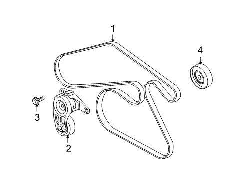 2012 GMC Acadia Belts & Pulleys Diagram