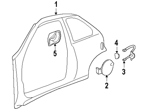 1999 Chevy Metro Fuel Pocket Diagram for 30013513
