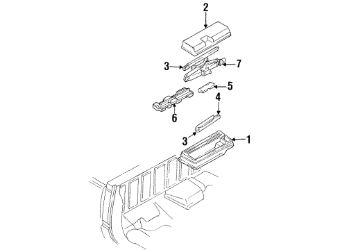 1994 GMC C3500 Interior Trim - Cab Diagram 2 - Thumbnail