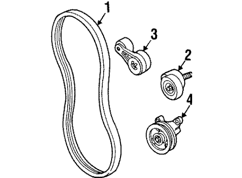 1994 Pontiac Grand Am Belts & Pulleys Diagram