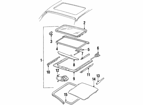 1991 Cadillac Seville Air Deflector Lace Diagram for 12397733
