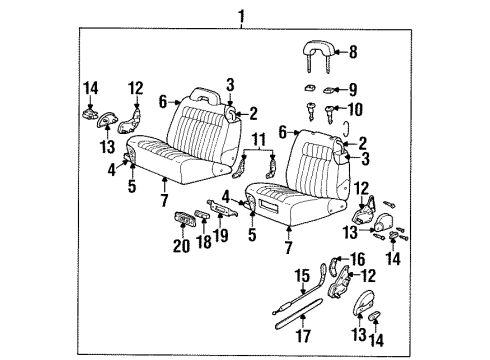 1994 GMC C3500 Power Seats Diagram