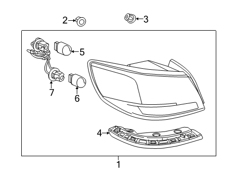 2017 Chevy SS Tail Lamps Diagram