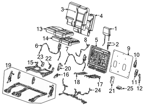2022 GMC Yukon Power Seats Diagram 13 - Thumbnail