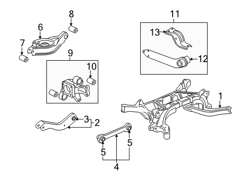 2008 Saturn Vue Rear Suspension Diagram 1 - Thumbnail