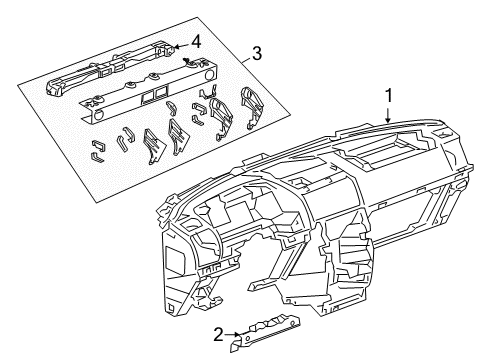 2005 Saturn Relay Cluster & Switches, Instrument Panel Diagram 1 - Thumbnail