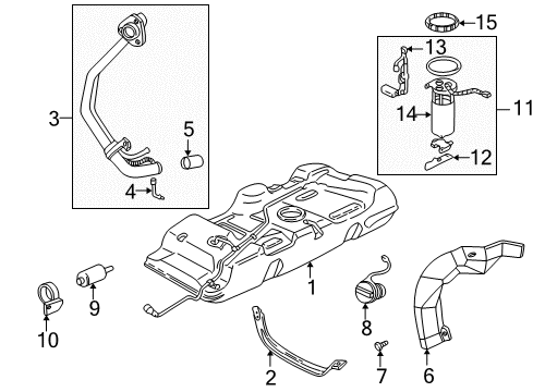 2005 Pontiac Montana Fuel System Components Diagram