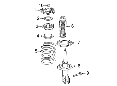 2005 Buick LeSabre Struts & Components - Front Diagram