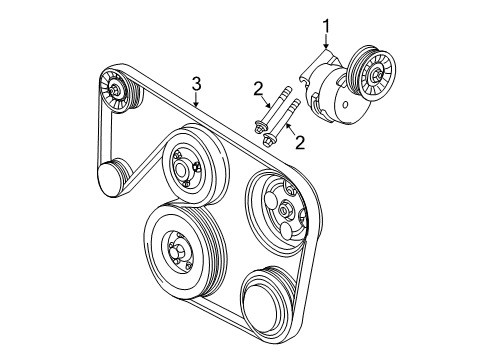 2004 Cadillac CTS Belts & Pulleys, Maintenance Diagram 1 - Thumbnail