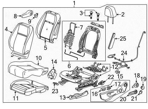 2020 Chevy Trax Driver Seat Components Diagram 2 - Thumbnail