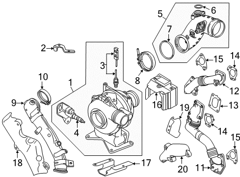 2012 Chevy Silverado 2500 HD Turbocharger, Engine Diagram 2 - Thumbnail