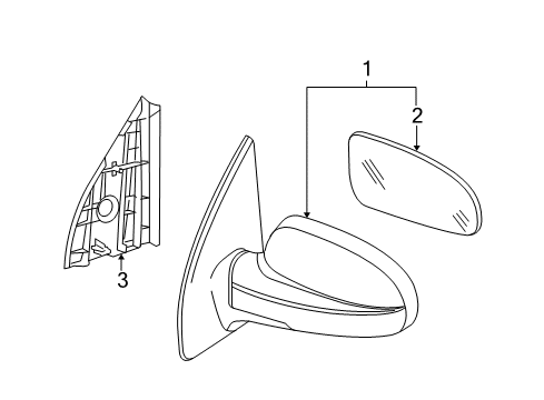 2008 Chevy Aveo Outside Mirrors Diagram