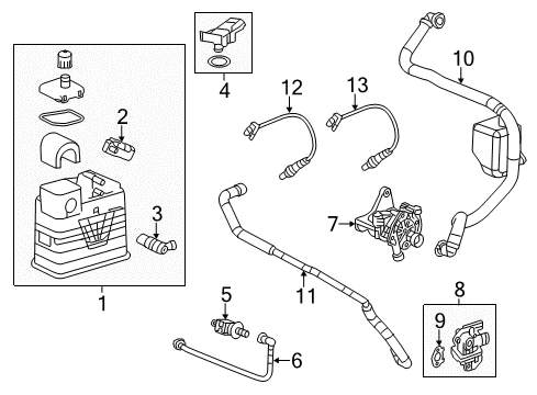 2014 Chevy Impala Check Valve, Passenger Side Diagram for 12652895