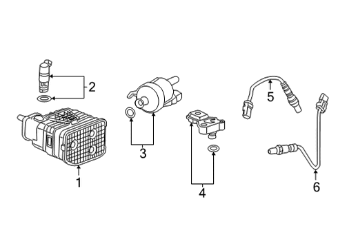 2022 Cadillac CT5 Emission Components Diagram