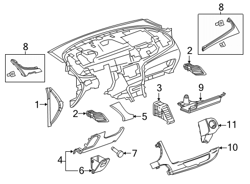 2022 Buick Encore Cluster & Switches, Instrument Panel Diagram
