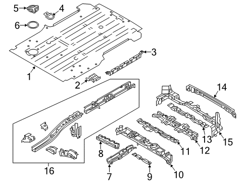 2017 Chevy City Express Crossmember Diagram for 19317739