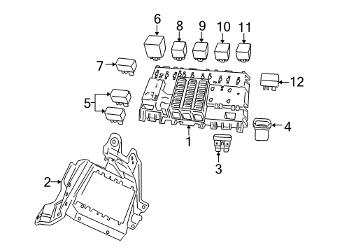 2004 Pontiac GTO Fuse & Relay Box Diagram for 92050673