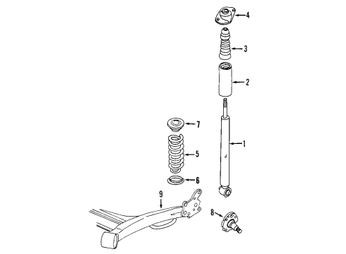 2010 Chevy Aveo5 Rear Axle, Suspension Components Diagram