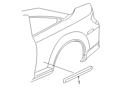 2005 Chevy Cobalt Exterior Trim - Quarter Panel Diagram
