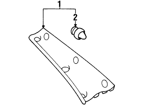 1999 Chevy Prizm Interior Trim - Quarter Panels Diagram