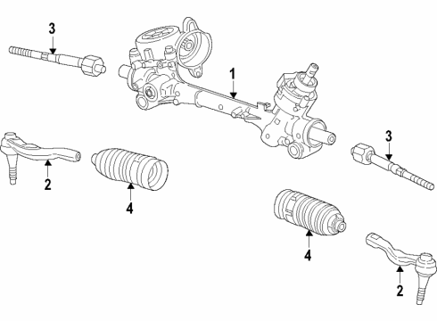2018 Chevy Equinox Steering Column & Wheel, Steering Gear & Linkage Diagram 4 - Thumbnail
