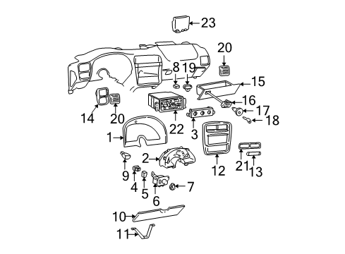 1999 Chevy Camaro A/C & Heater Control Units Diagram