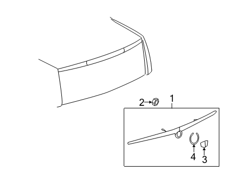 2006 Cadillac STS Emblem Diagram for 25767581