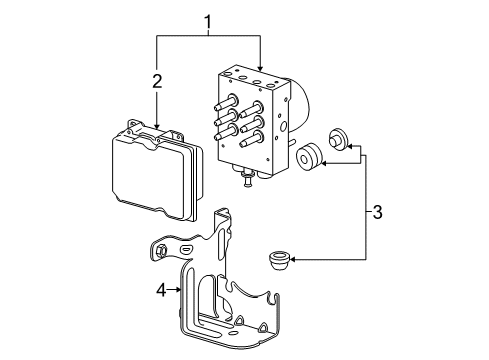 2014 GMC Yukon ABS Components Diagram