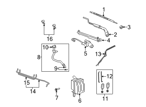 2009 Saturn Vue Washer Reservoir Diagram for 19256391
