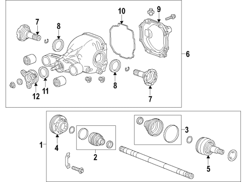 2016 Cadillac ATS Drive Shaft Diagram for 23280385